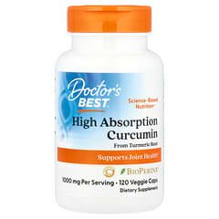 Bottle of Doctor’s Best High Absorption Curcumin, 120 veggie capsules
